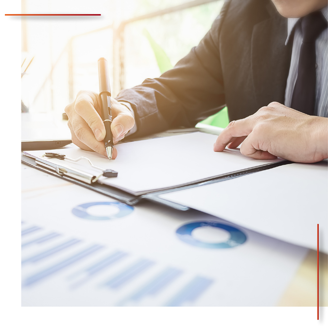 person working on bookkeeping tasks