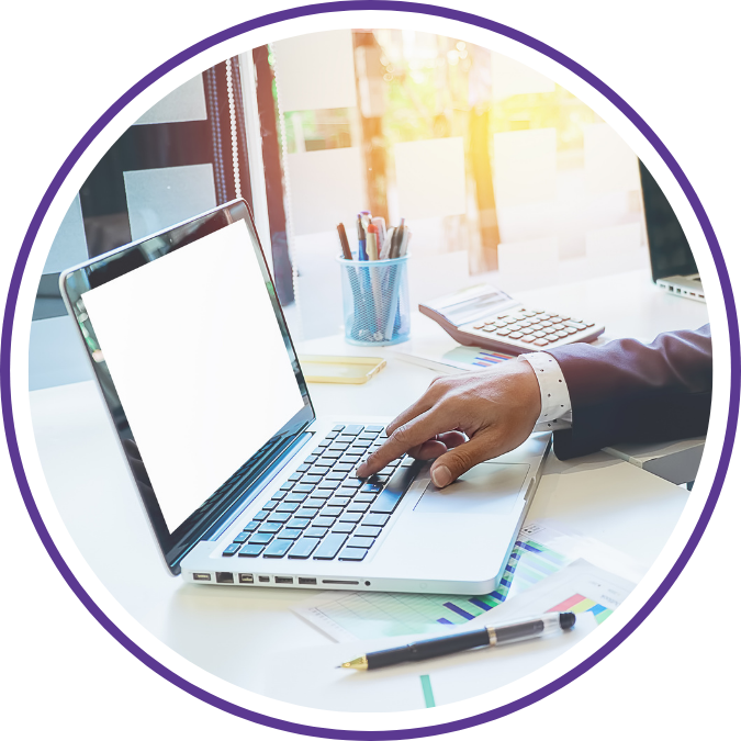 company reviewing bookkeeping paperwork